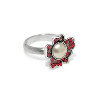 Everbloom Pearl Ruby Ring