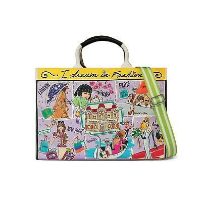 Fashionista Wanderlust Large Canvas Tote