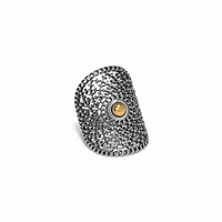 Ferrara Segreta Two Tone Round Ring