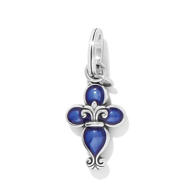 Fleur Di Lis Cross Charm