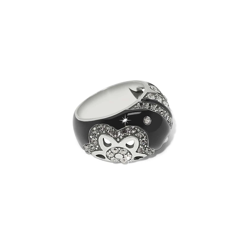Flora Black Ring