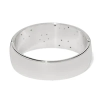 Flora Black Wide Hinged Bangle Bracelet