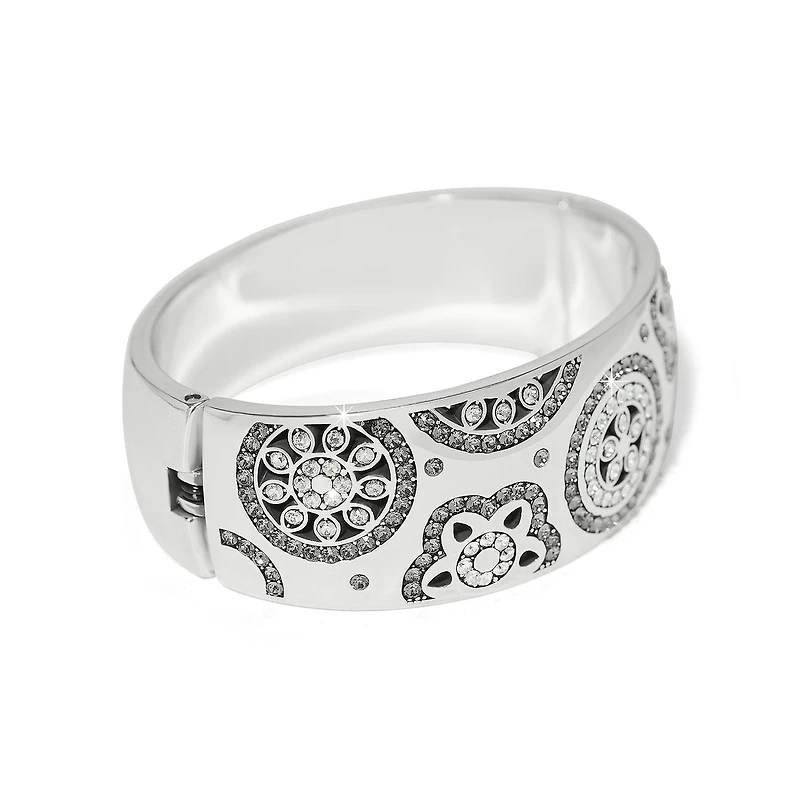 Flora Shine Wide Hinged Bangle Bracelet