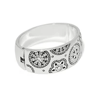 Flora Shine Wide Hinged Bangle Bracelet