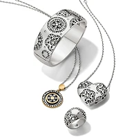 Flora Shine Wide Hinged Bangle Bracelet