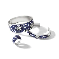 Flora Wide Hinged Bangle Bracelet