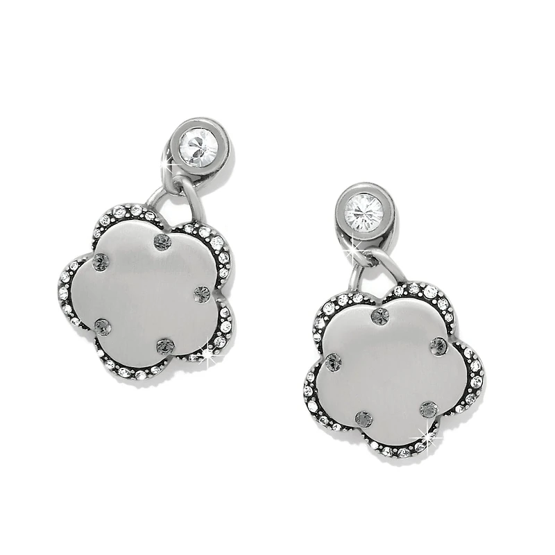 Gaia Flower Post Drop Earrings