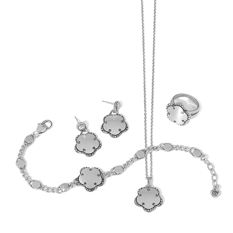 Gaia Flower Post Drop Earrings