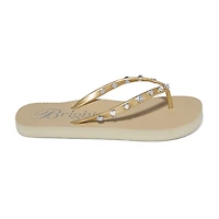 Golden Flat Flip Flops