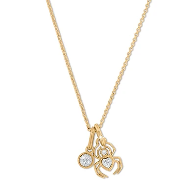 Golden Spider Charm Necklace