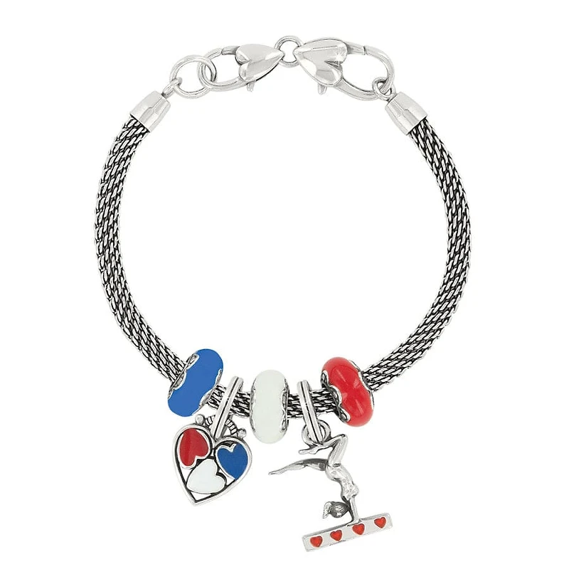 Gymastics Love Charm Bracelet