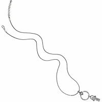 Heart Charm Reversible Badge Clip Necklace