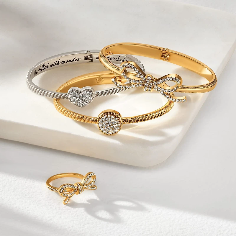 Illumina Bow Hinged Bangle