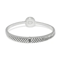 Illumina Celeste Dome Hinged Bangle