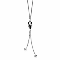 Interlok Harmony Black Lariat Necklace