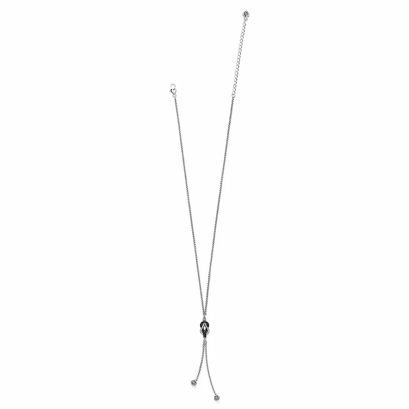Interlok Harmony Black Lariat Necklace