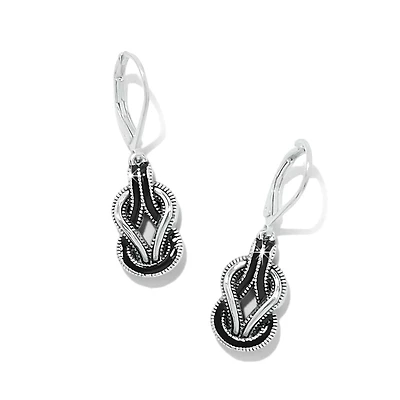Interlok Harmony Black Leverback Earrings