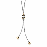 Interlok Harmony Two Tone Lariat Necklace