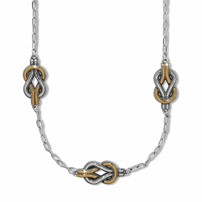 Interlok Harmony Two Tone Trio Necklace