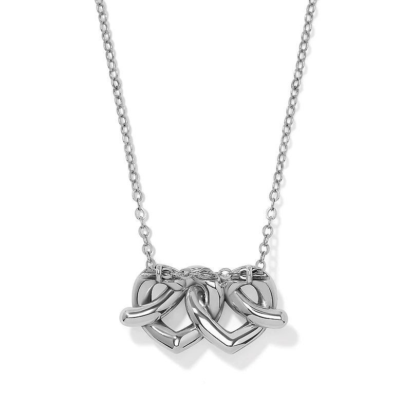 Interlok Linked Hearts Necklace