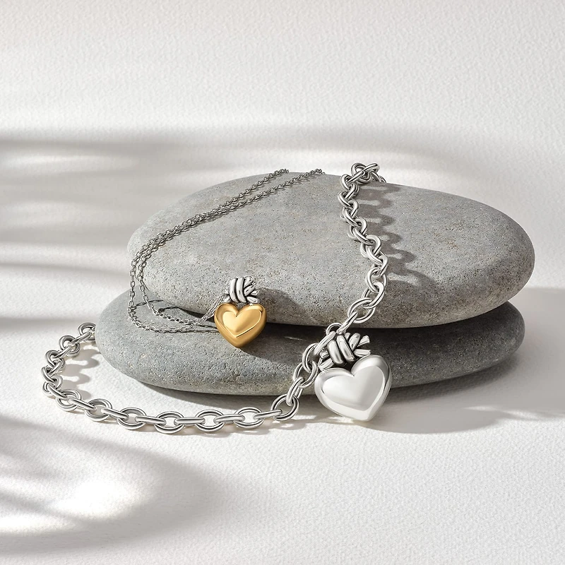 Interlok Love Knot Heart Necklace