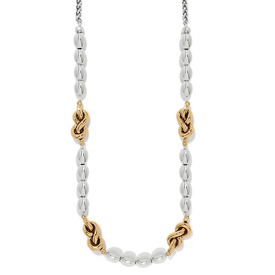 Interlok Single Knot Drops Collar Necklace