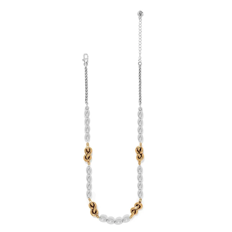 Interlok Single Knot Drops Collar Necklace