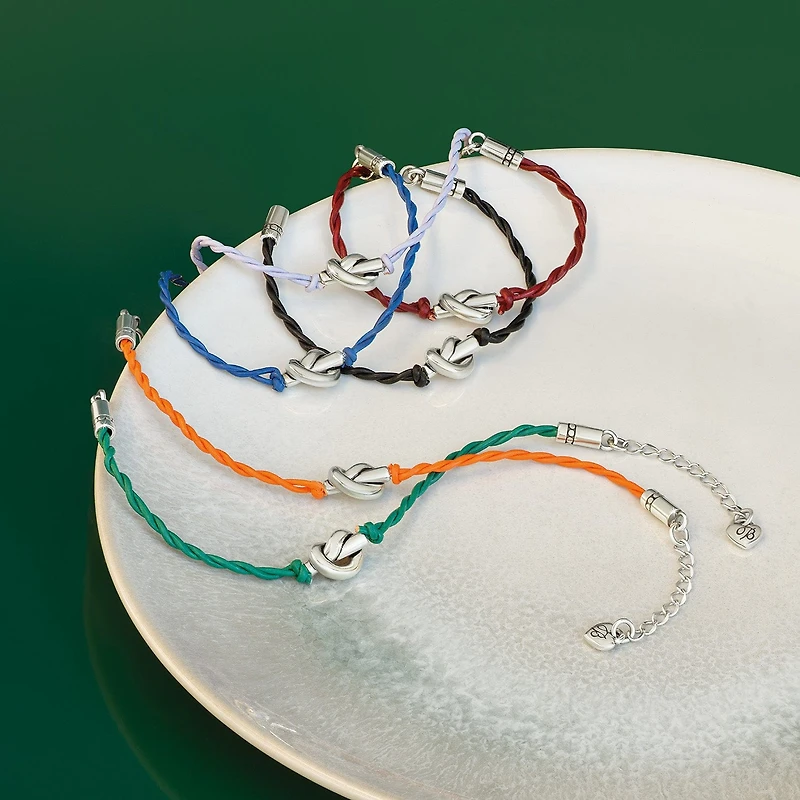 Interlok Single Knot Leather Bracelet