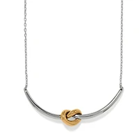 Interlok Single Knot Two Tone Necklace