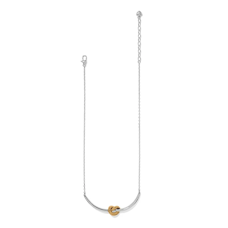 Interlok Single Knot Two Tone Necklace