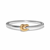 Interlok Single Knot Two Tone Hinged Bangle