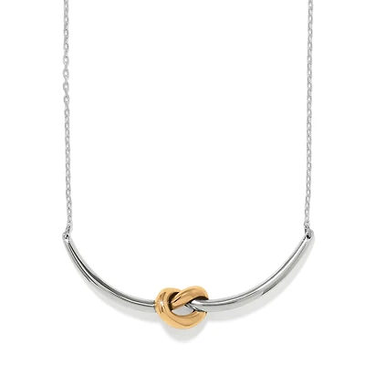Interlok Single Knot Two Tone Necklace