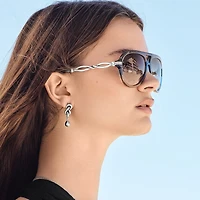 Interlok Twist Aviator Sunglasses