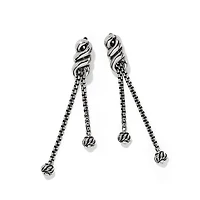Interlok Twist Double Post Drop Earrings