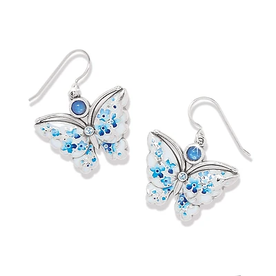 Kyoto In Bloom Indigo Butterfly Earrings