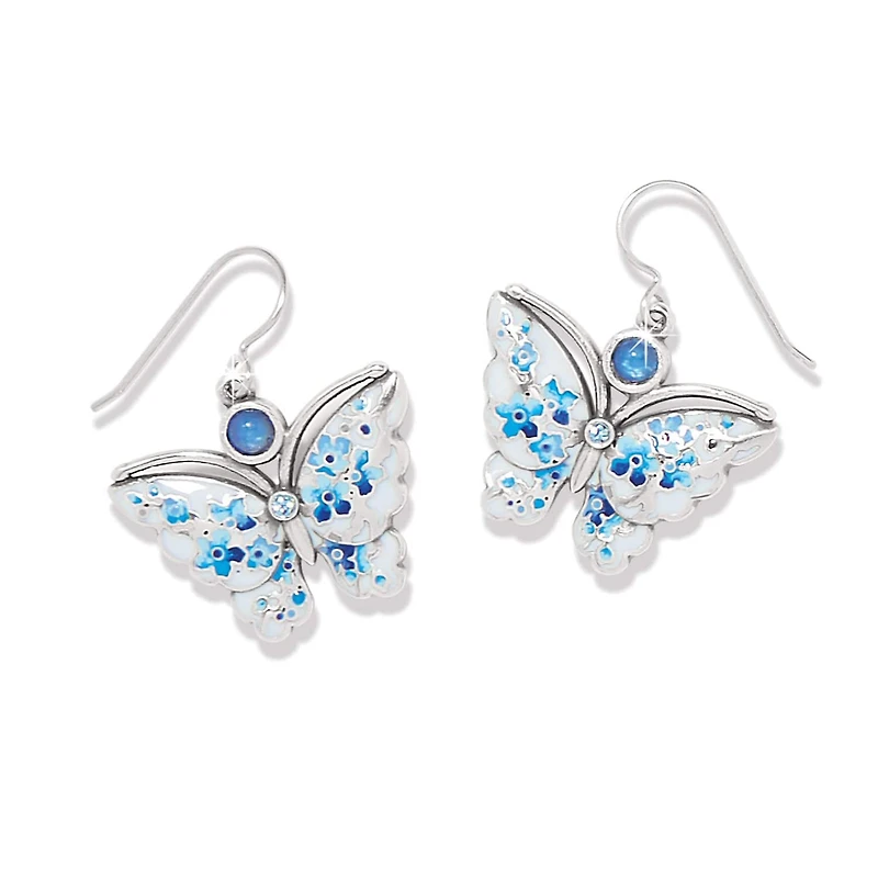 Kyoto In Bloom Indigo Butterfly Earrings