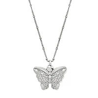 Kyoto In Bloom Indigo Petite Butterfly Necklace