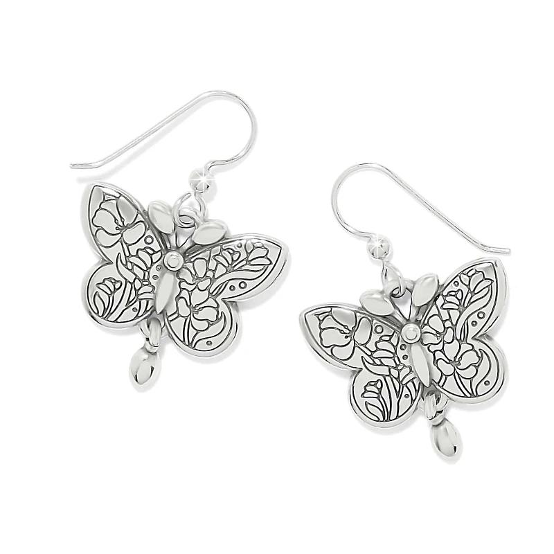 La Tulipe Butterfly French Wire Earrings