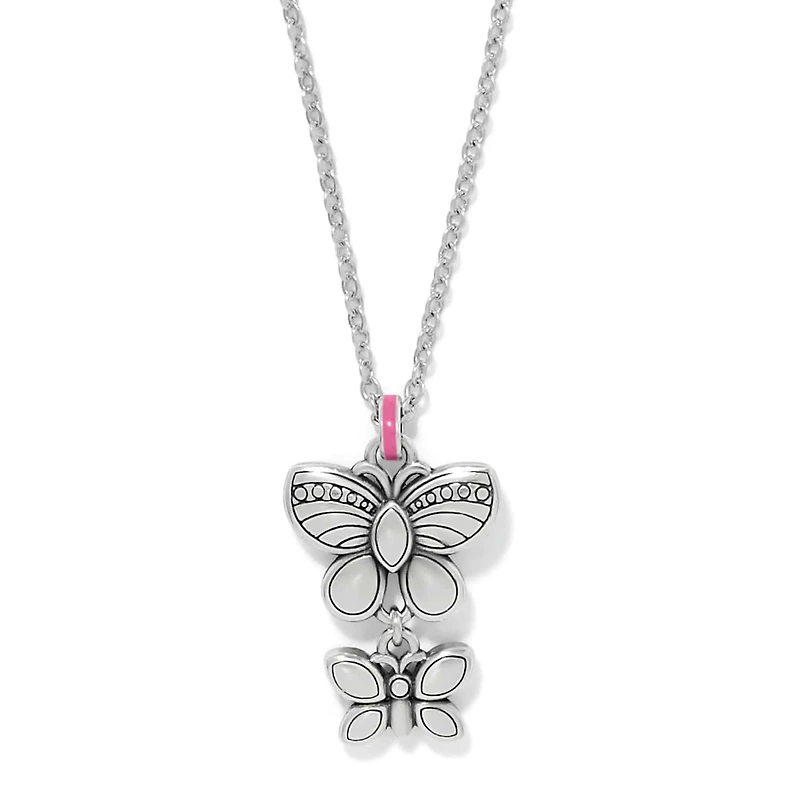 La Tulipe Butterfly Pink Duo Neckalce