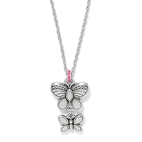 La Tulipe Butterfly Pink Duo Neckalce