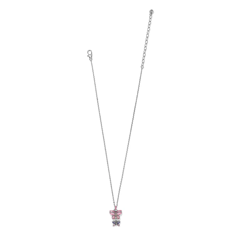 La Tulipe Butterfly Pink Duo Necklace