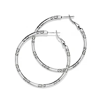 Large Hoop Charm Earrings