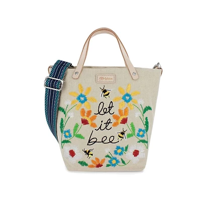 Let It Bee Embroidered Medium Messenger Bag