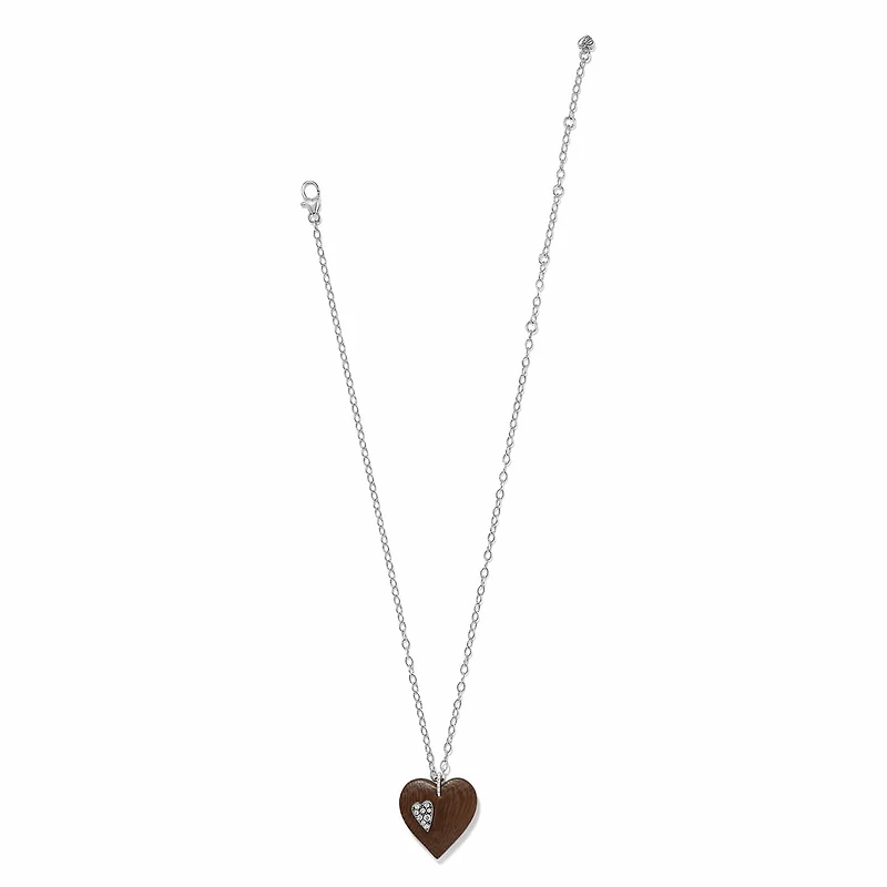 Love Message B Love Wood Necklace