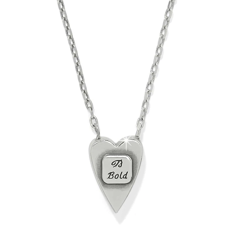 Love Messages B Bold Reversible Necklace