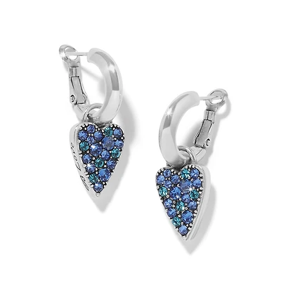 Love Messages B Love Blue Reversible Hoop Earrings