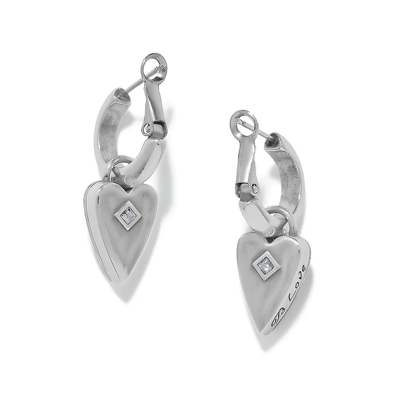 Love Messages B Love Blue Reversible Hoop Earrings