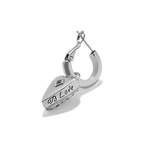 Love Messages B Love Blue Reversible Hoop Earrings
