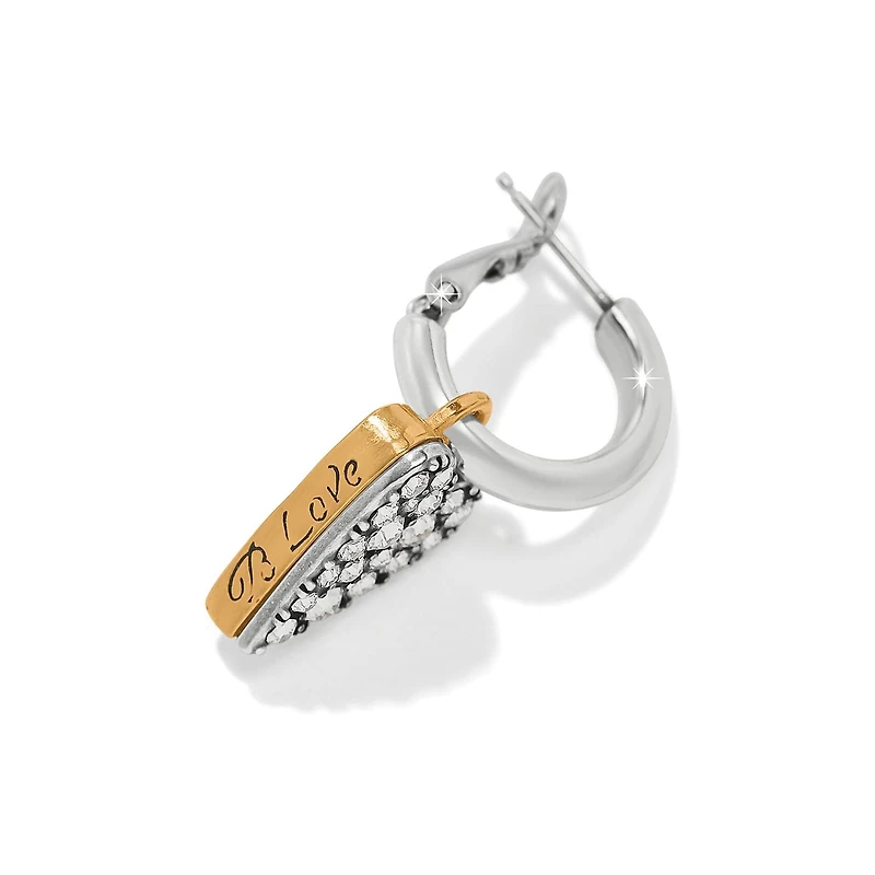 Love Messages B Love Reversible Hoop Earrings