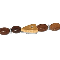 Love Messages B Love Wood Stretch Bracelet